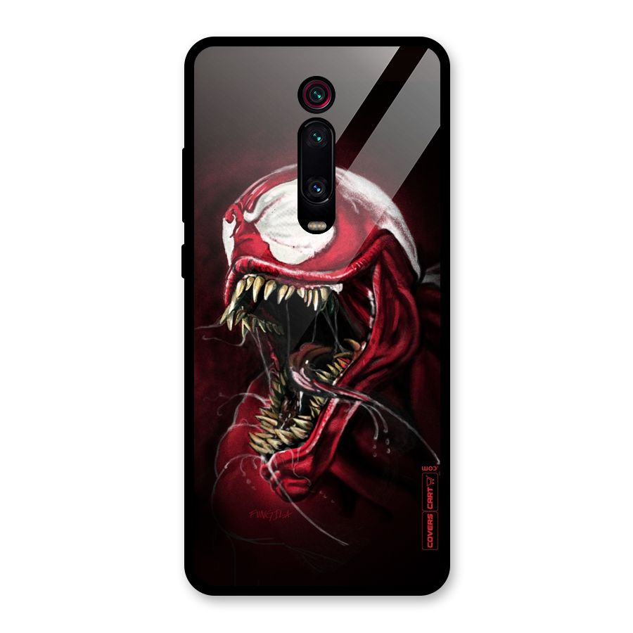 Red Venom Artwork Glass Back Case for Redmi K20