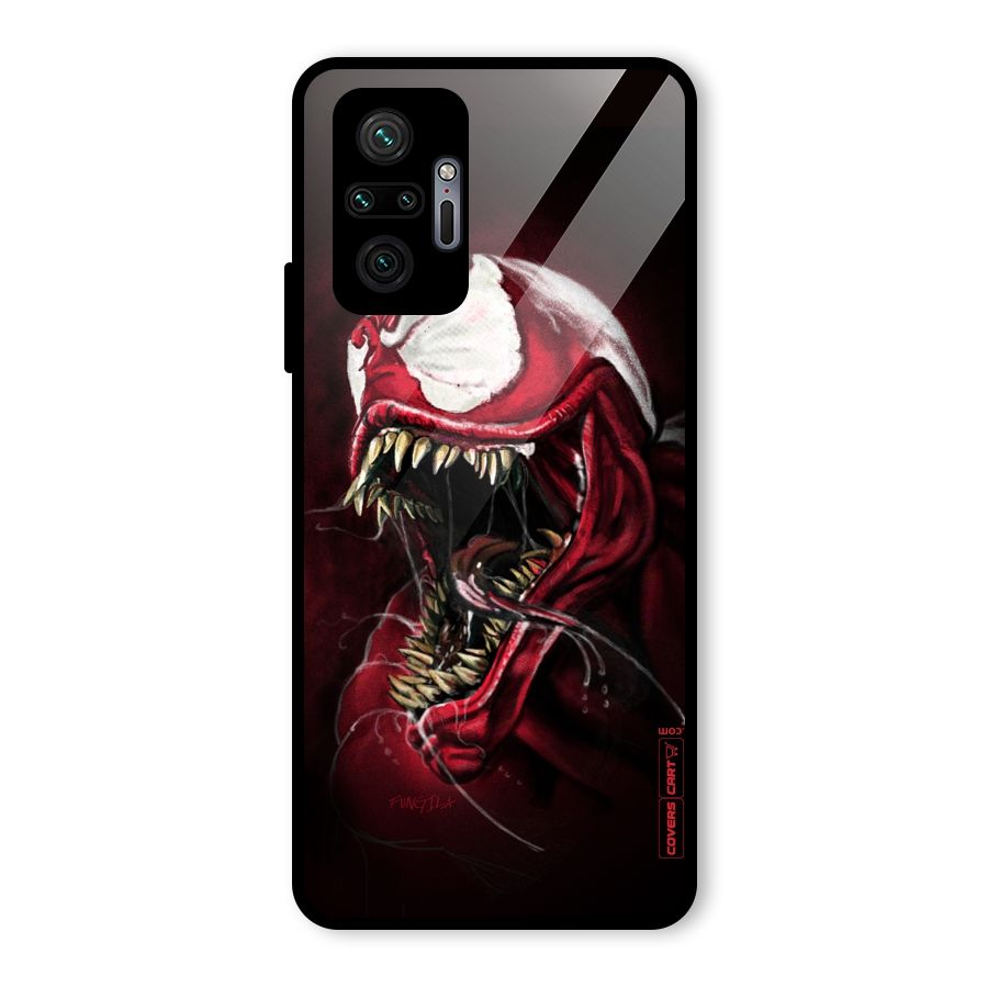 Red Venom Artwork Glass Back Case for Redmi Note 10 Pro