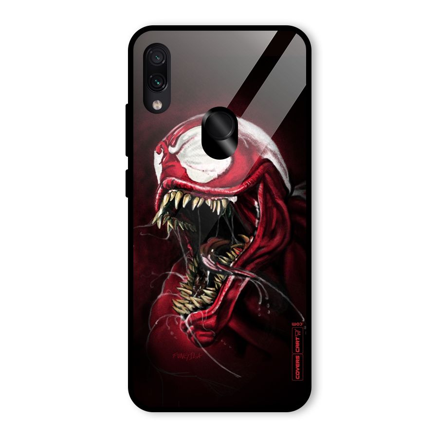 Red Venom Artwork Glass Back Case for Redmi Note 7S