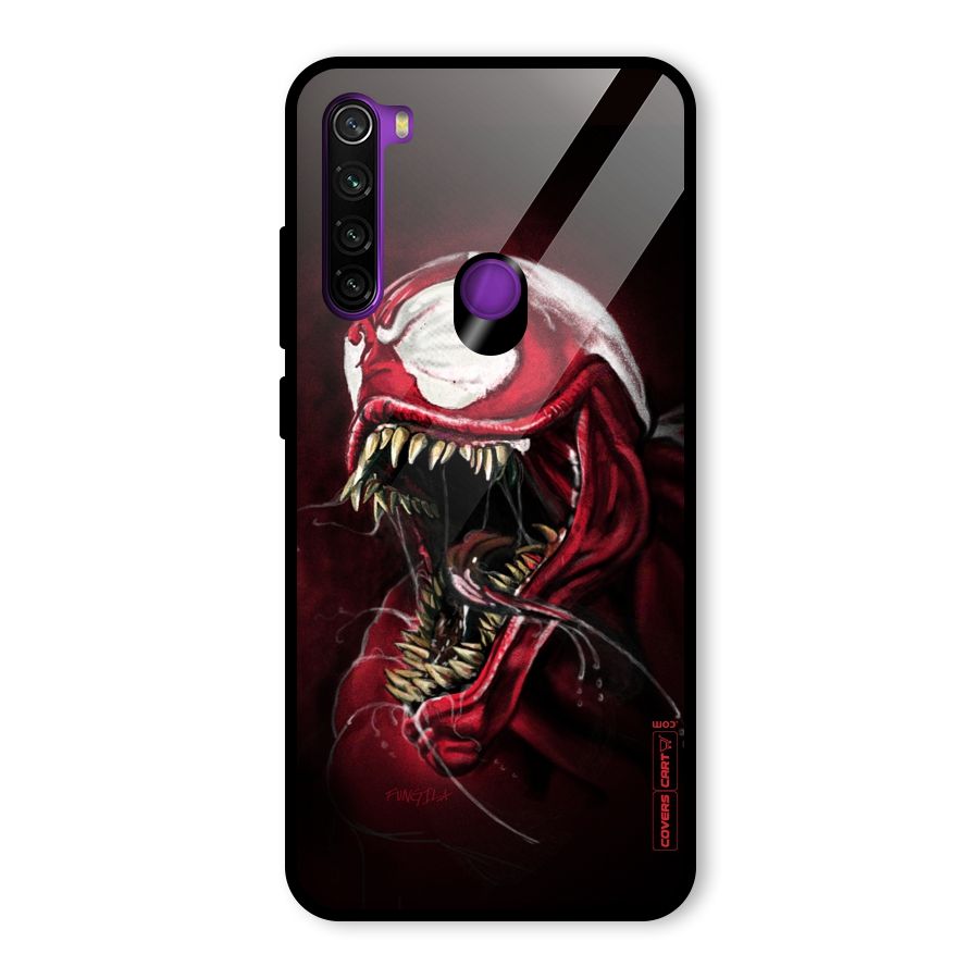 Red Venom Artwork Glass Back Case for Redmi Note 8