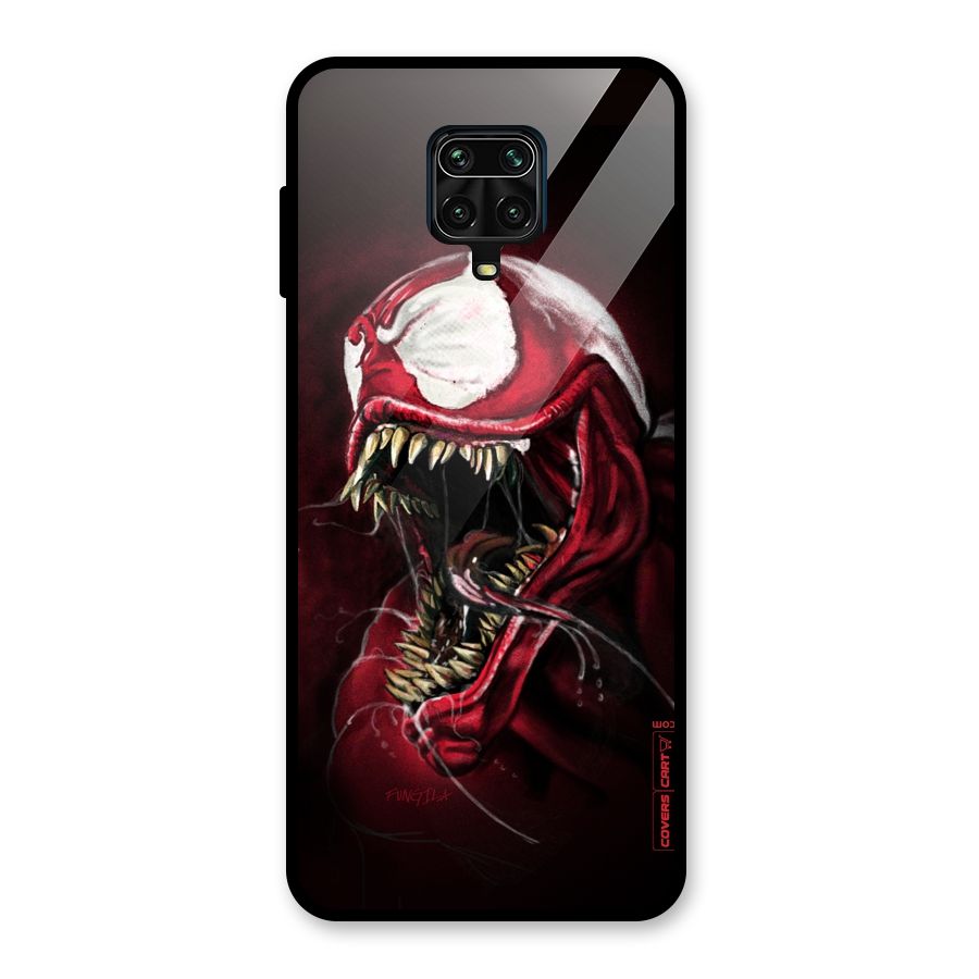 Red Venom Artwork Glass Back Case for Redmi Note 9 Pro Max