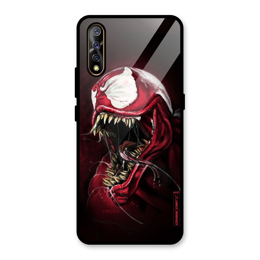 Red Venom Artwork Glass Back Case for Vivo S1