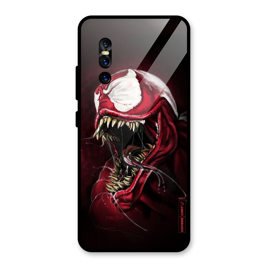Red Venom Artwork Glass Back Case for Vivo V15 Pro