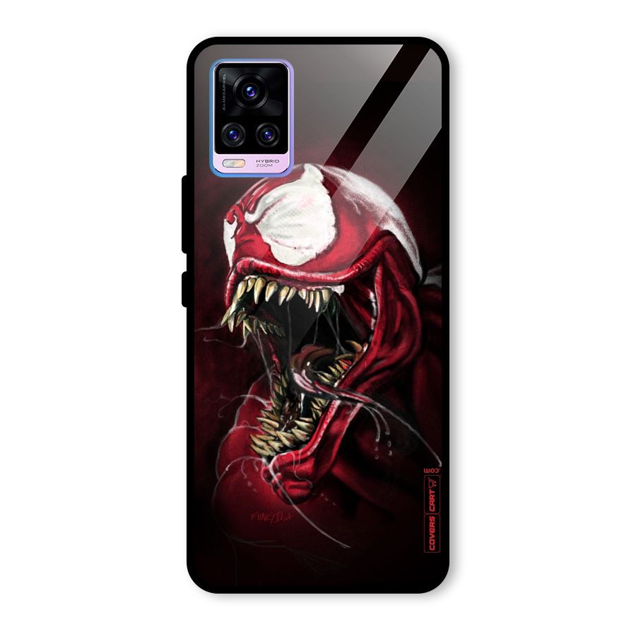 Red Venom Artwork Glass Back Case for Vivo V20 Pro