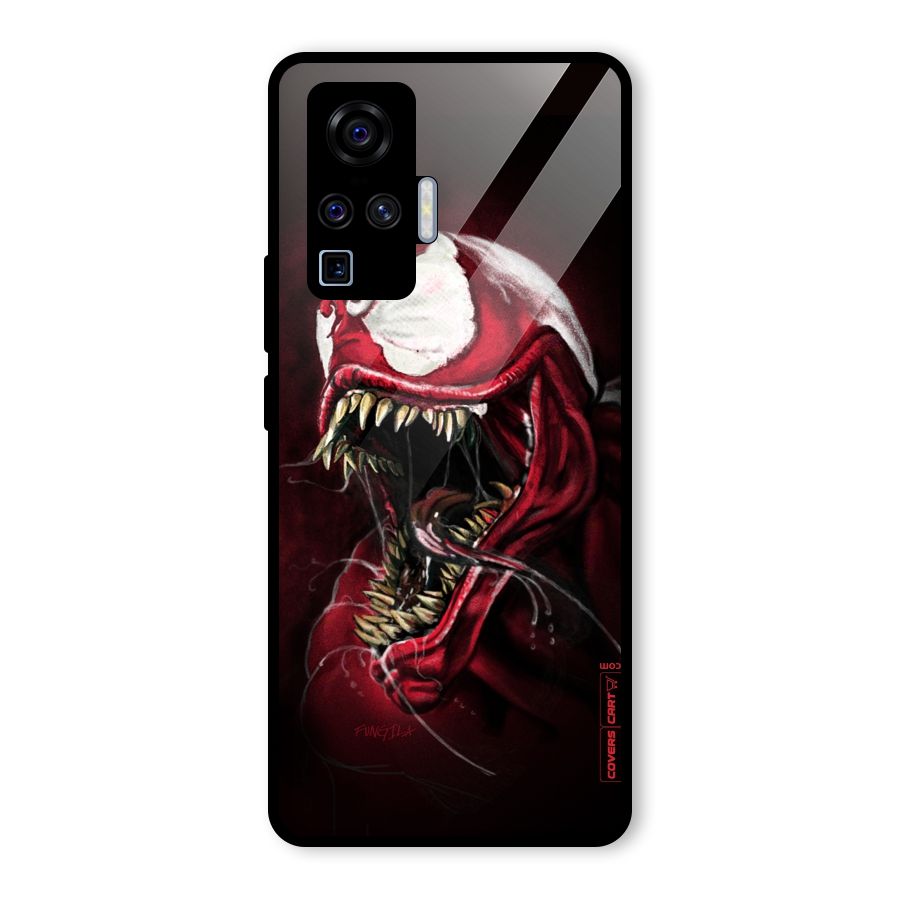 Red Venom Artwork Glass Back Case for Vivo X50 Pro