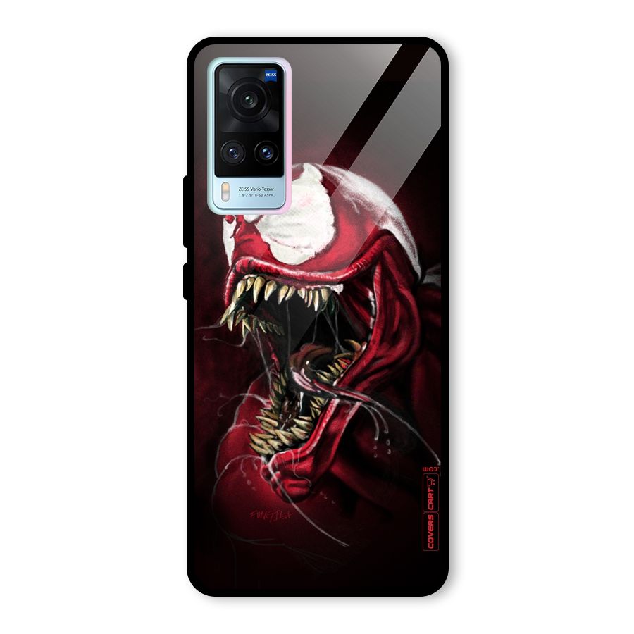 Red Venom Artwork Glass Back Case for Vivo X60