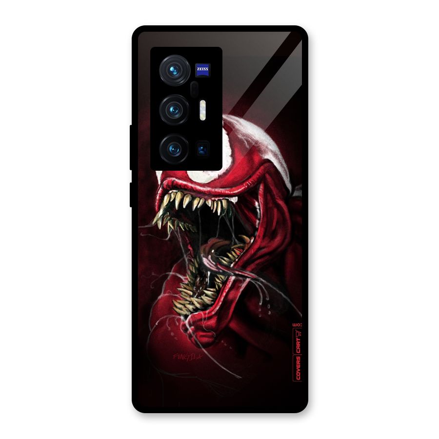 Red Venom Artwork Glass Back Case for Vivo X70 Pro Plus