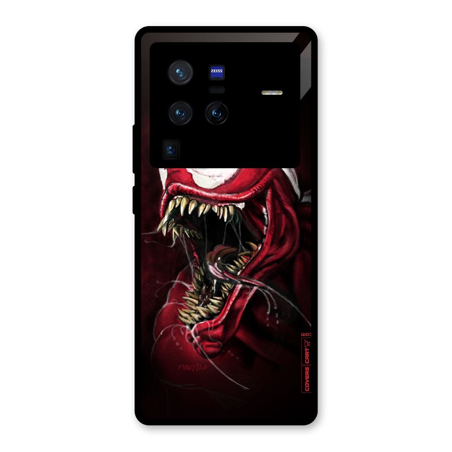 Red Venom Artwork Glass Back Case for Vivo X80 Pro
