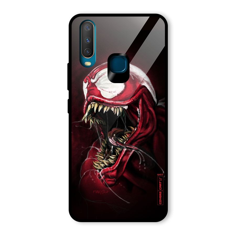 Red Venom Artwork Glass Back Case for Vivo Y17