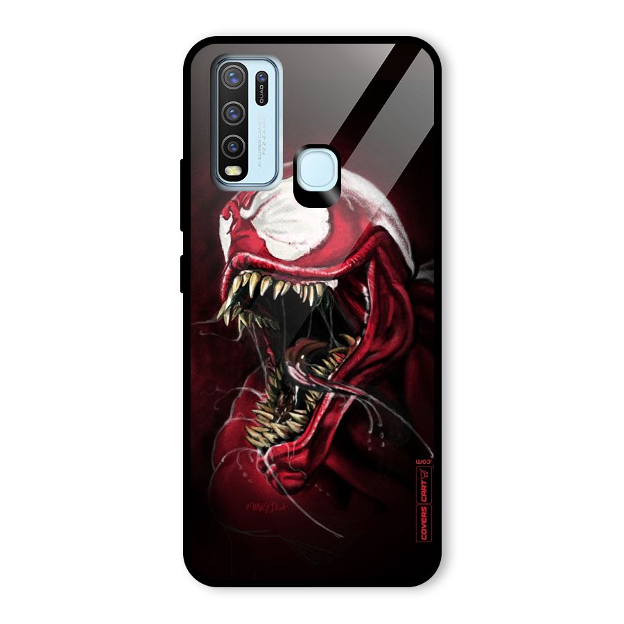 Red Venom Artwork Glass Back Case for Vivo Y50