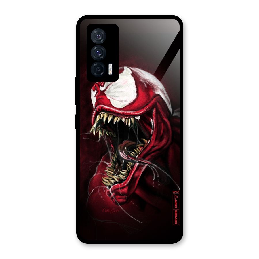 Red Venom Artwork Glass Back Case for Vivo iQOO 7 5G