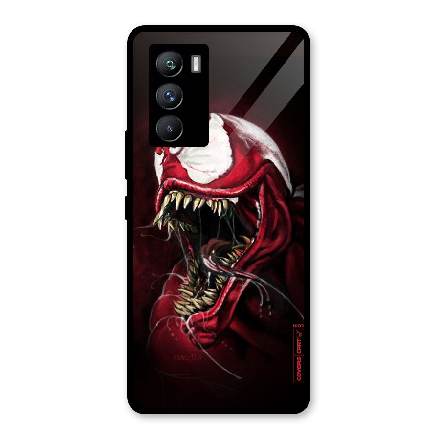 Red Venom Artwork Glass Back Case for Vivo iQOO 9 SE