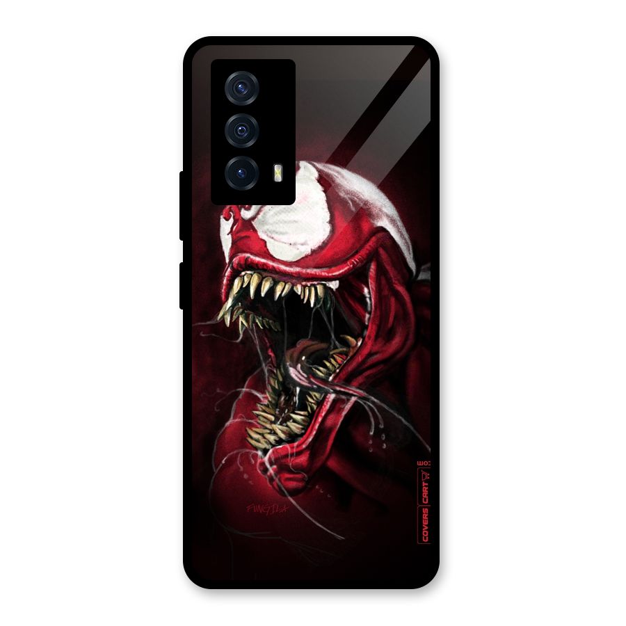 Red Venom Artwork Glass Back Case for Vivo iQOO Z5