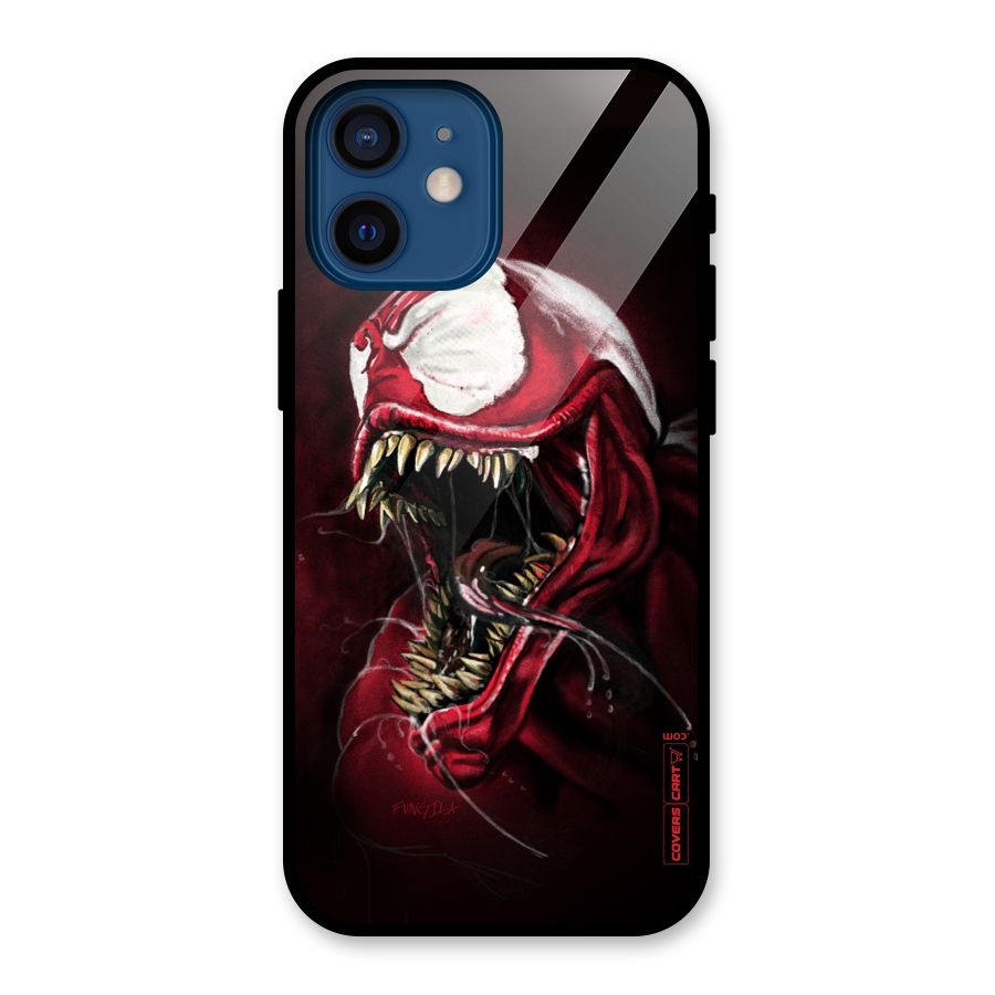 Red Venom Artwork Glass Back Case for iPhone 12 Mini