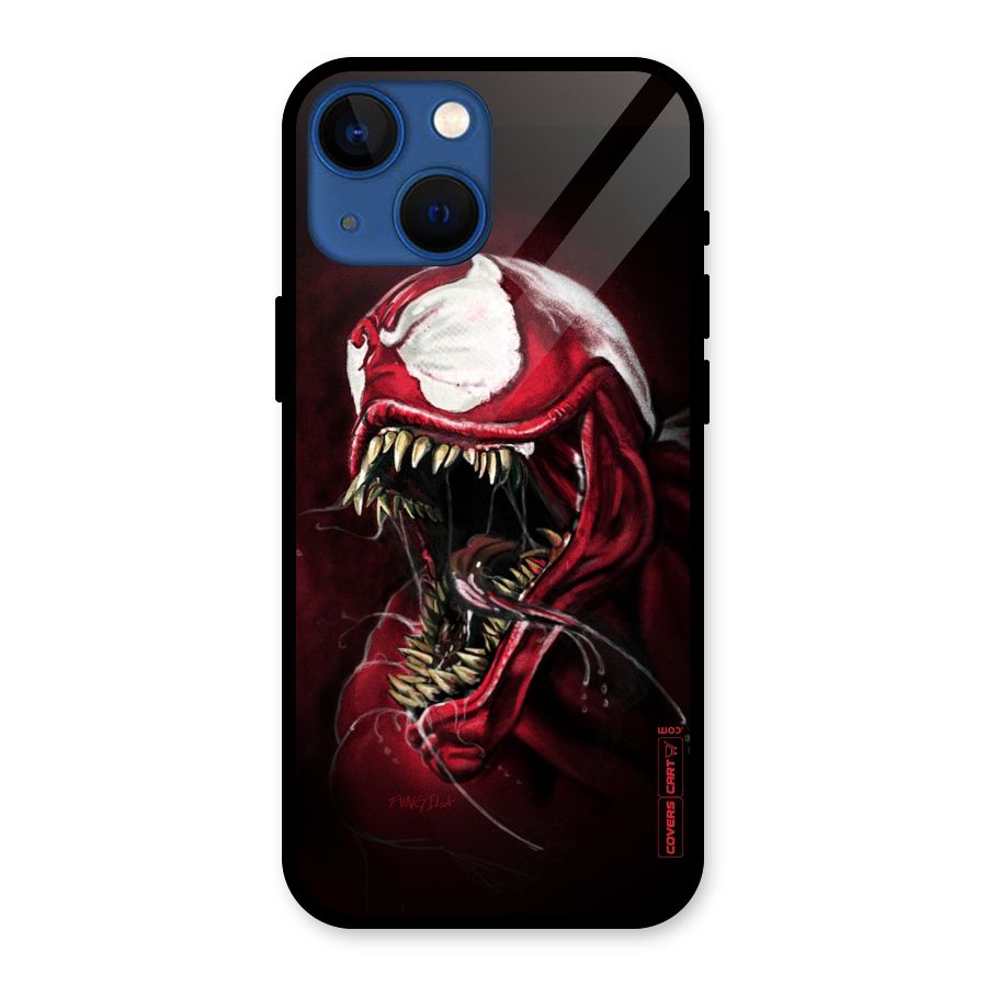 Red Venom Artwork Glass Back Case for iPhone 13 Mini