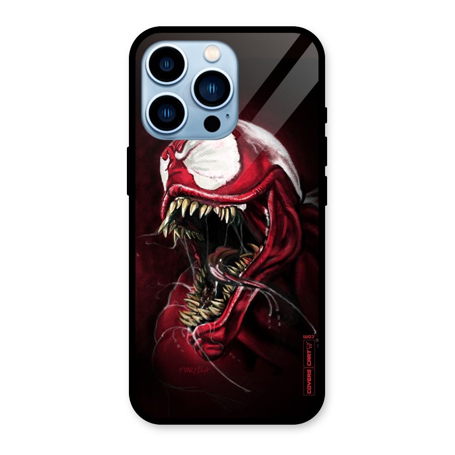 Red Venom Artwork Glass Back Case for iPhone 13 Pro