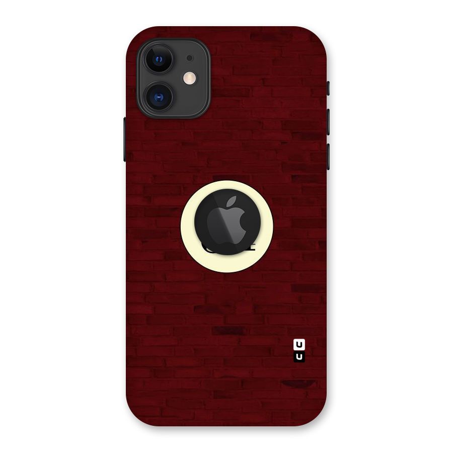 Red Wall Express Back Case for iPhone 11 Logo Cut
