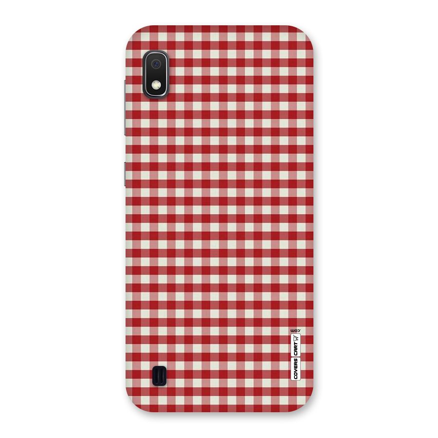 Red White Check Back Case for Galaxy A10