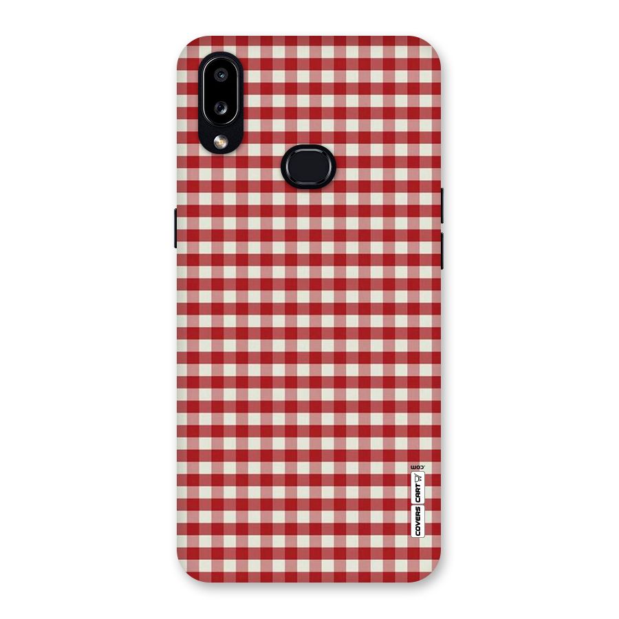 Red White Check Back Case for Galaxy A10s