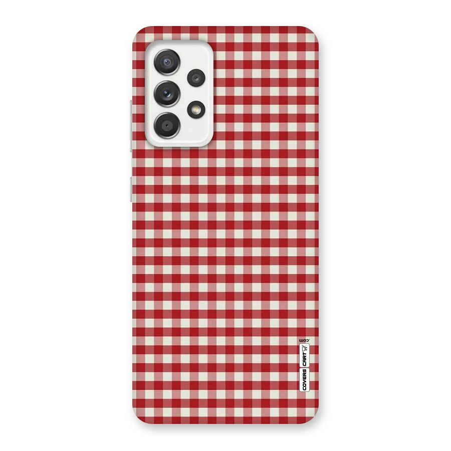 Red White Check Back Case for Galaxy A52