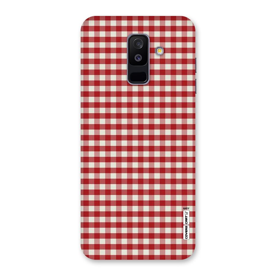 Red White Check Back Case for Galaxy A6 Plus