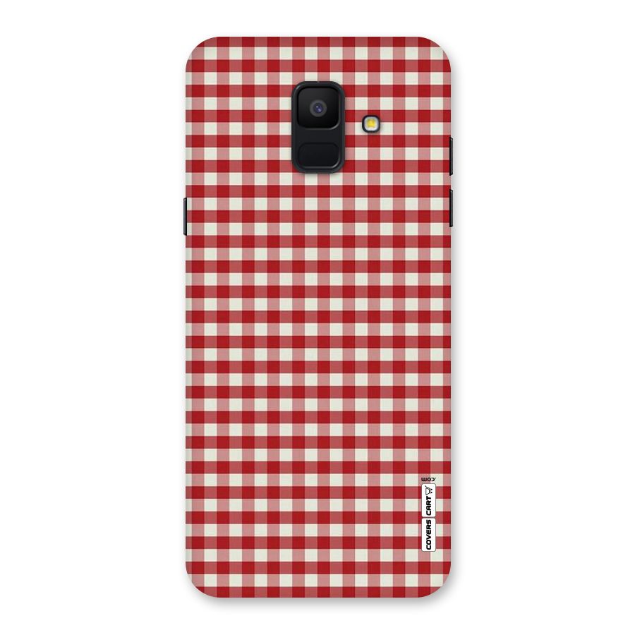 Red White Check Back Case for Galaxy A6 (2018)