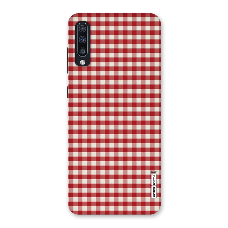 Red White Check Back Case for Galaxy A70