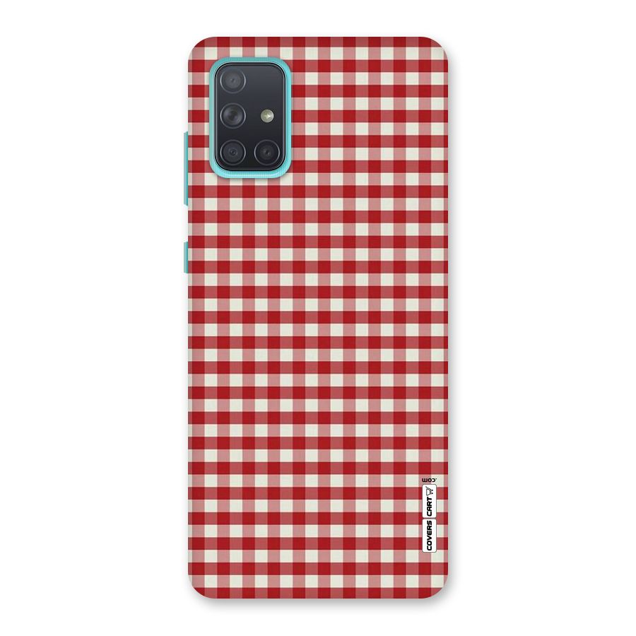 Red White Check Back Case for Galaxy A71