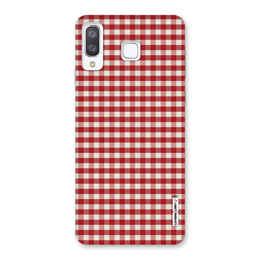 Red White Check Back Case for Galaxy A8 Star