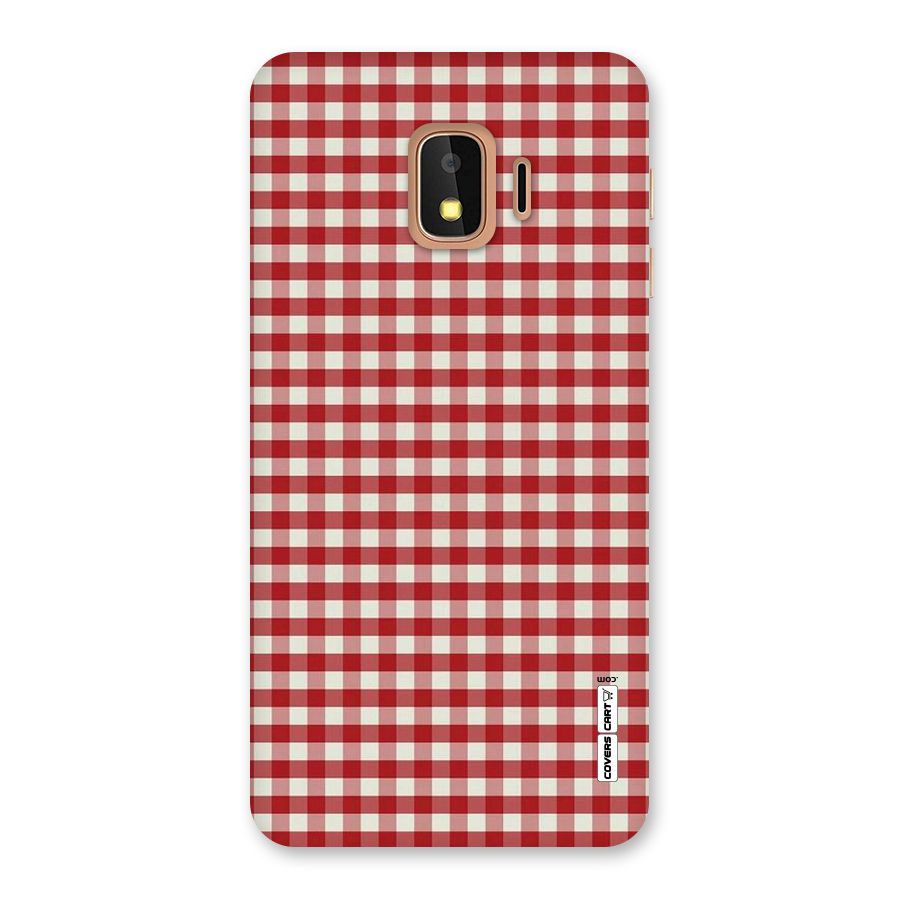 Red White Check Back Case for Galaxy J2 Core