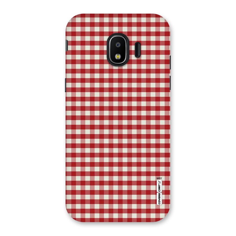 Red White Check Back Case for Galaxy J2 Pro 2018