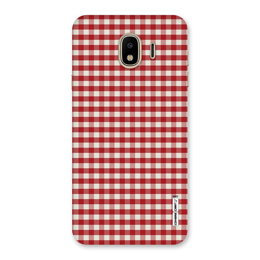 Red White Check Back Case for Galaxy J4