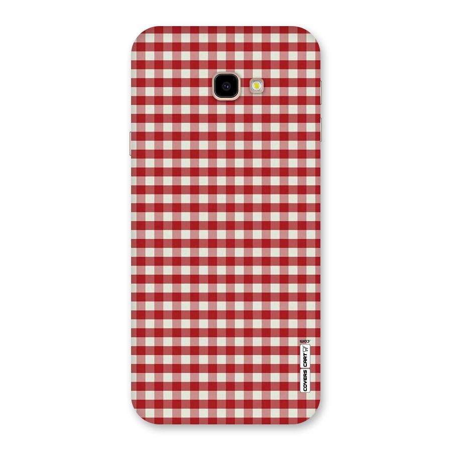 Red White Check Back Case for Galaxy J4 Plus