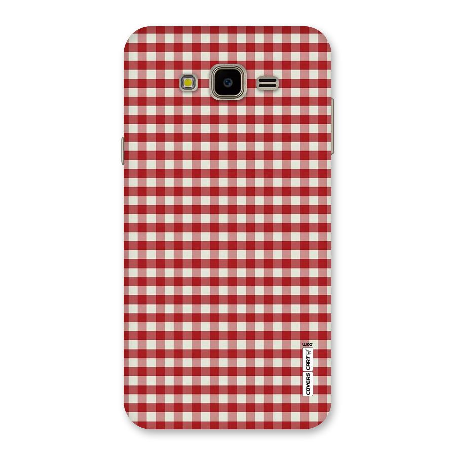 Red White Check Back Case for Galaxy J7 Nxt
