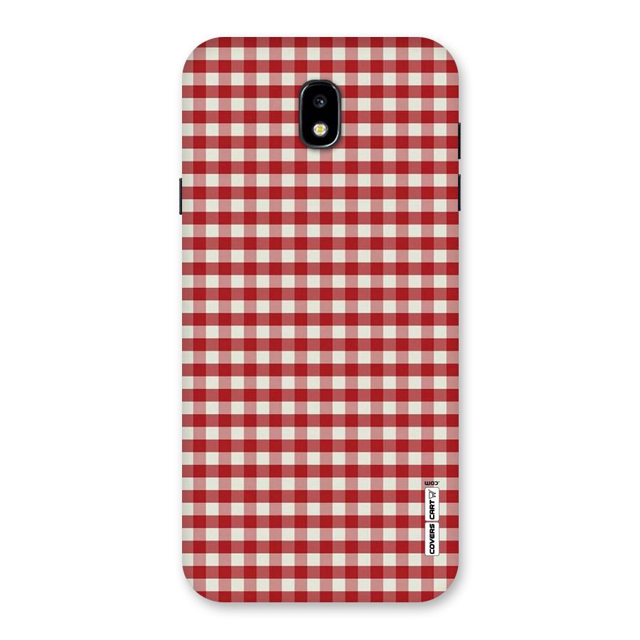 Red White Check Back Case for Galaxy J7 Pro