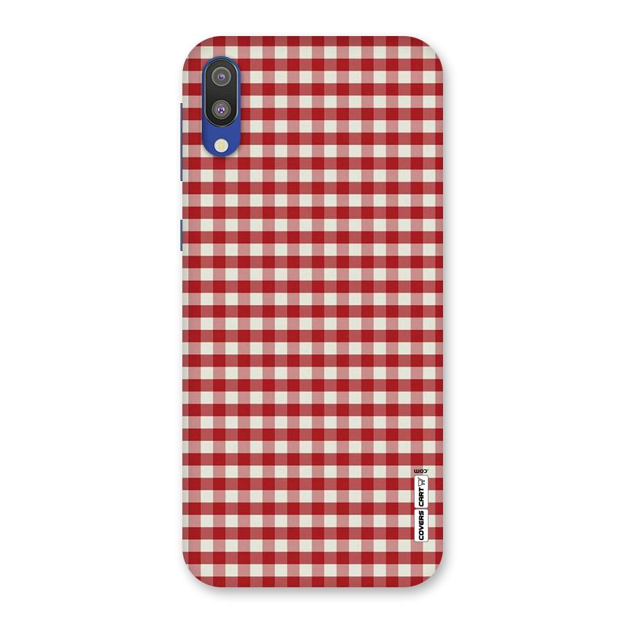 Red White Check Back Case for Galaxy M10