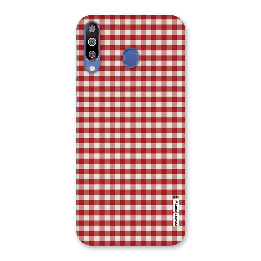 Red White Check Back Case for Galaxy M30