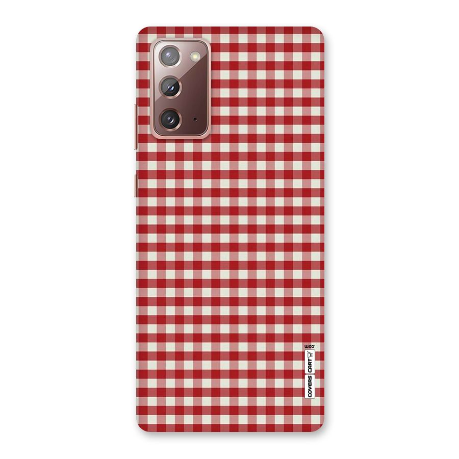 Red White Check Back Case for Galaxy Note 20