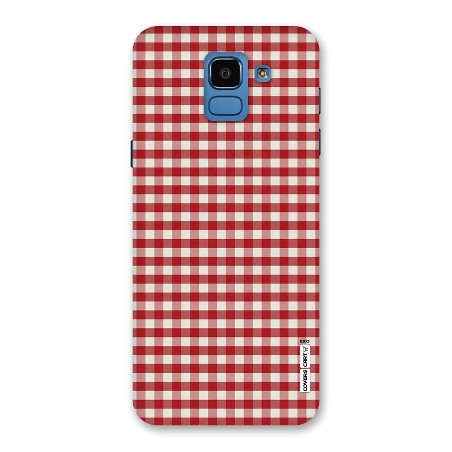 Red White Check Back Case for Galaxy On6
