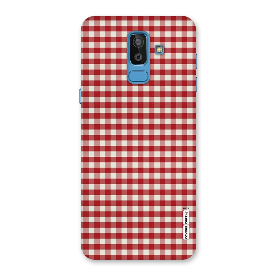 Red White Check Back Case for Galaxy On8 (2018)