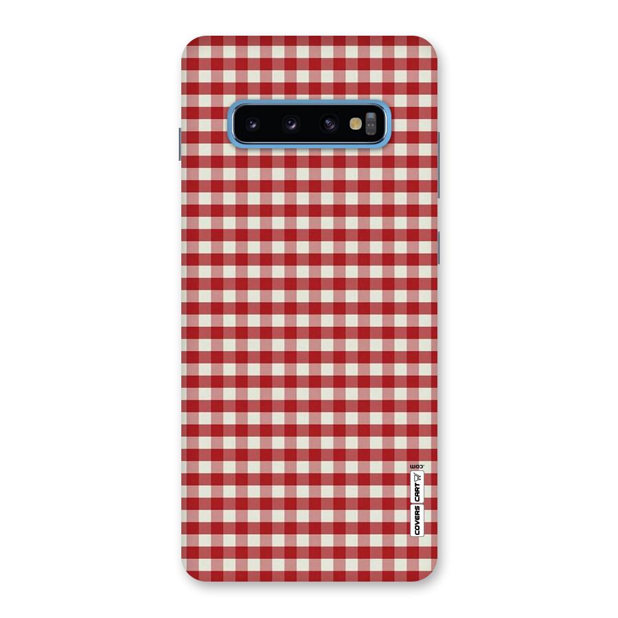 Red White Check Back Case for Galaxy S10 Plus