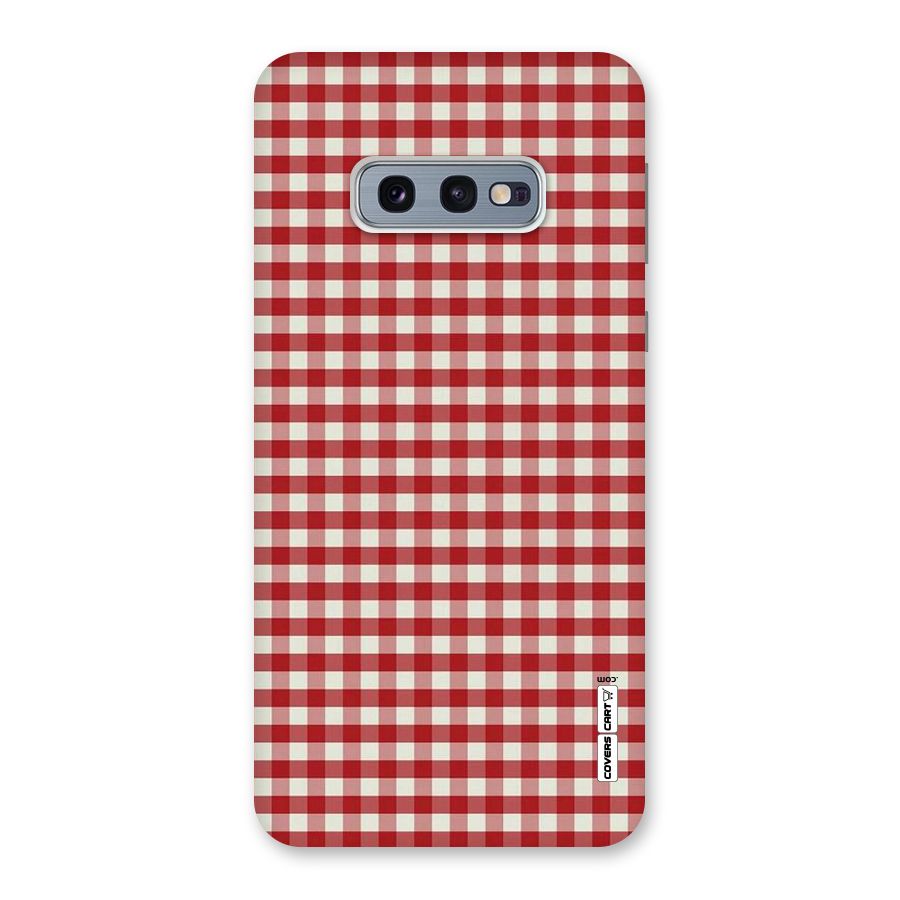 Red White Check Back Case for Galaxy S10e