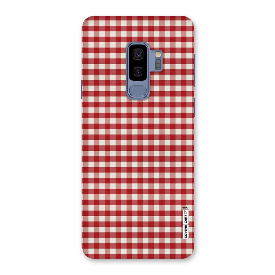 Red White Check Back Case for Galaxy S9 Plus