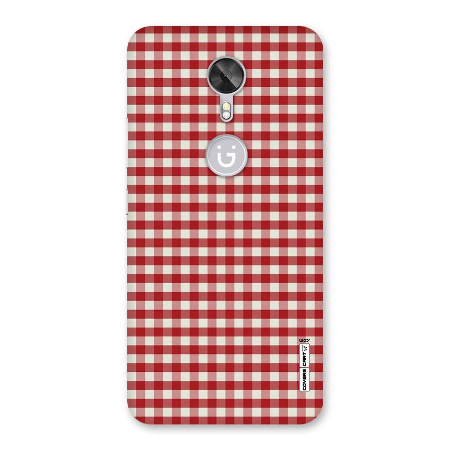 Red White Check Back Case for Gionee A1