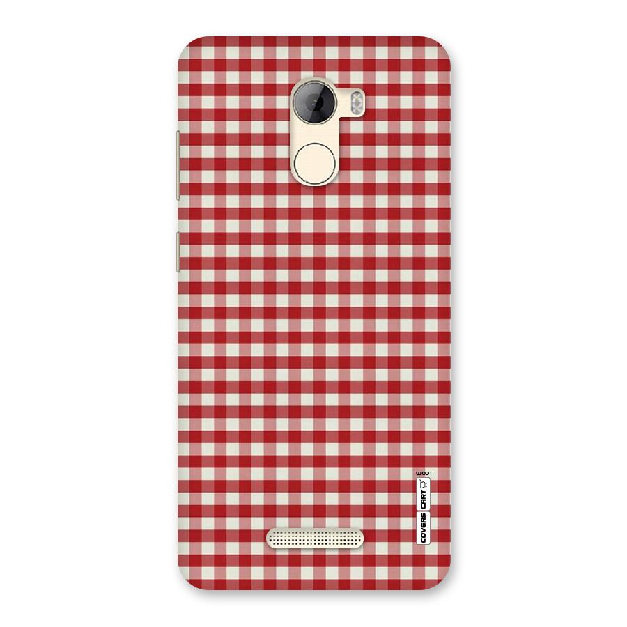 Red White Check Back Case for Gionee A1 LIte