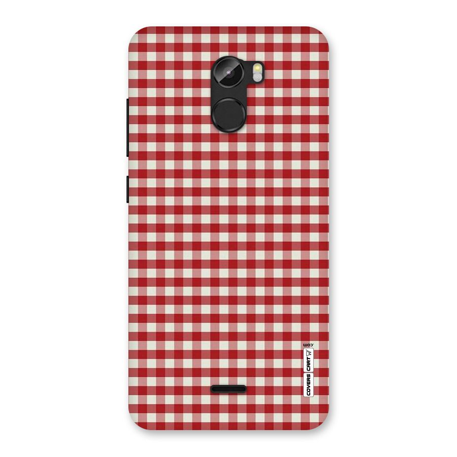 Red White Check Back Case for Gionee X1