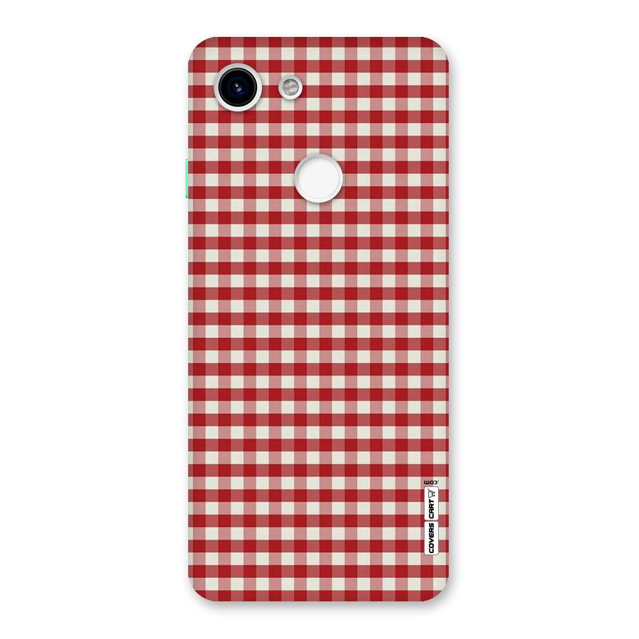 Red White Check Back Case for Google Pixel 3