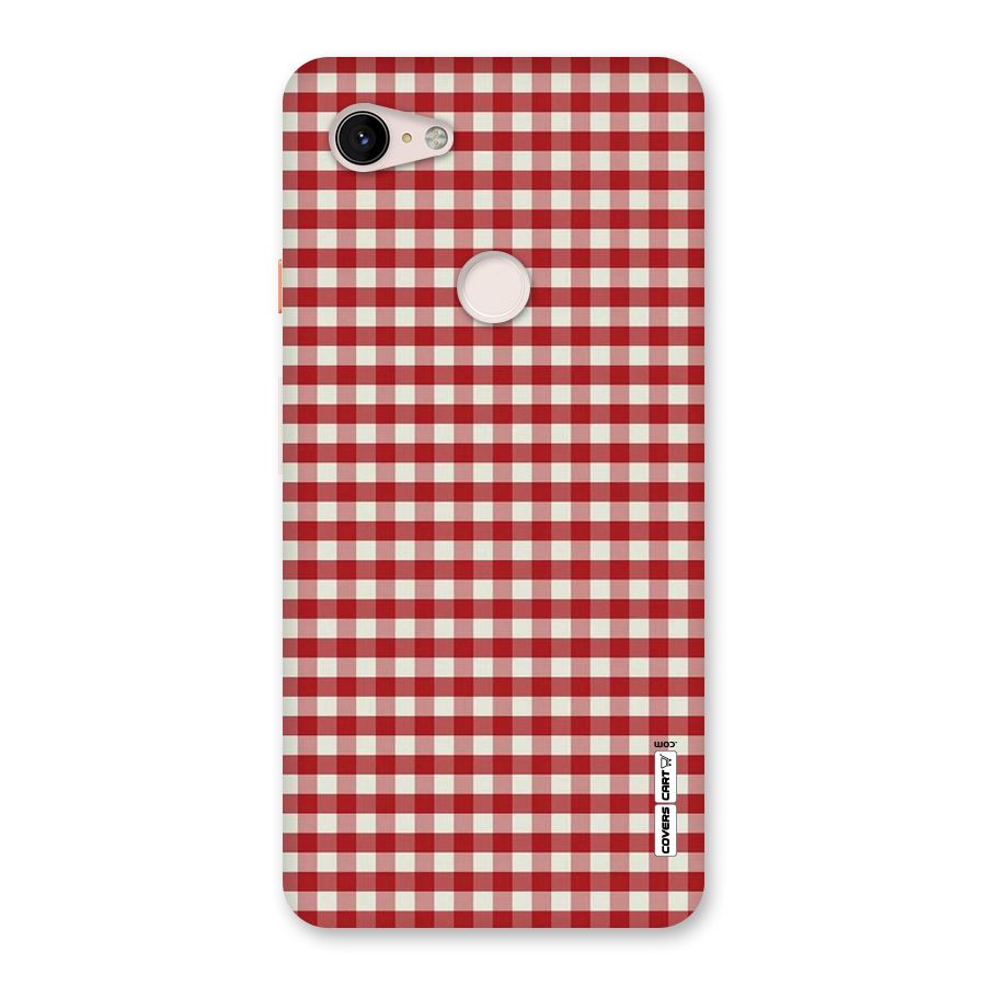 Red White Check Back Case for Google Pixel 3 XL