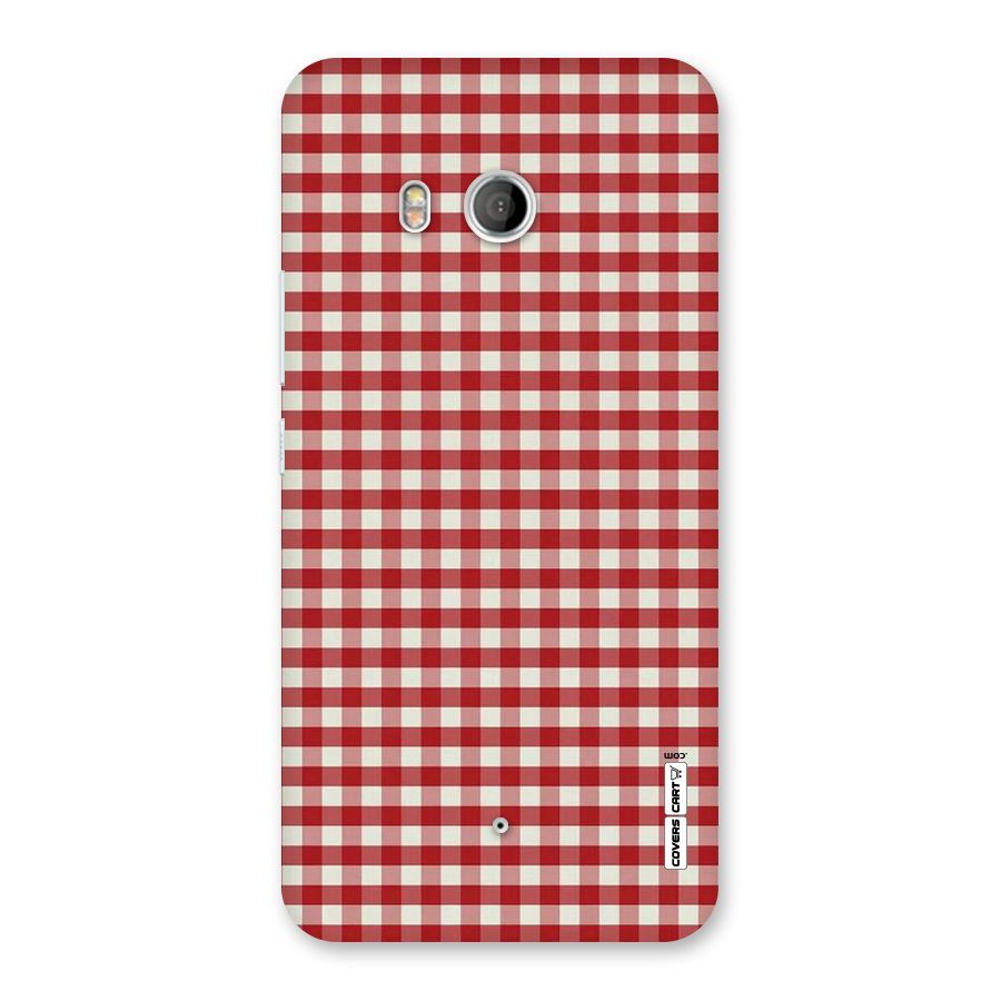 Red White Check Back Case for HTC U11