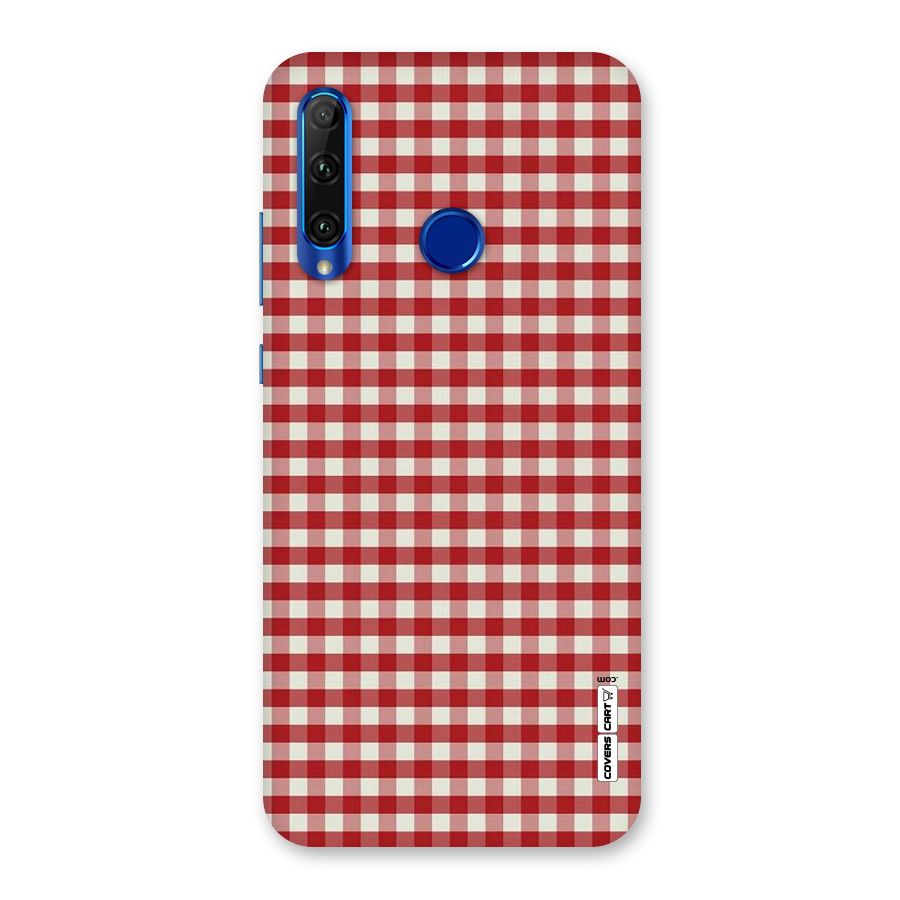 Red White Check Back Case for Honor 20i